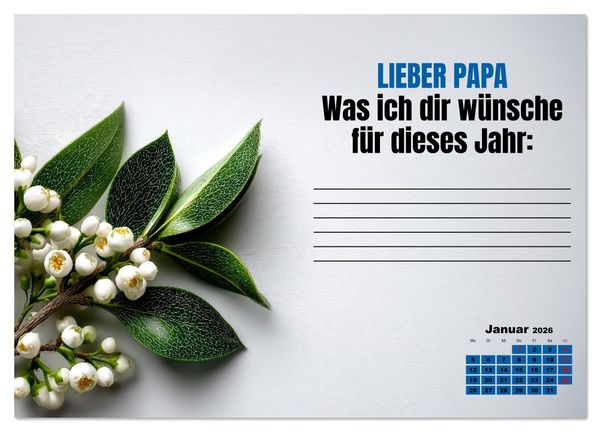Produktbild: Kalender f&uuml;r Papa - Was ich dir sagen will (Wandkalender 2026 DIN A4 quer), CALVENDO Monatskalender