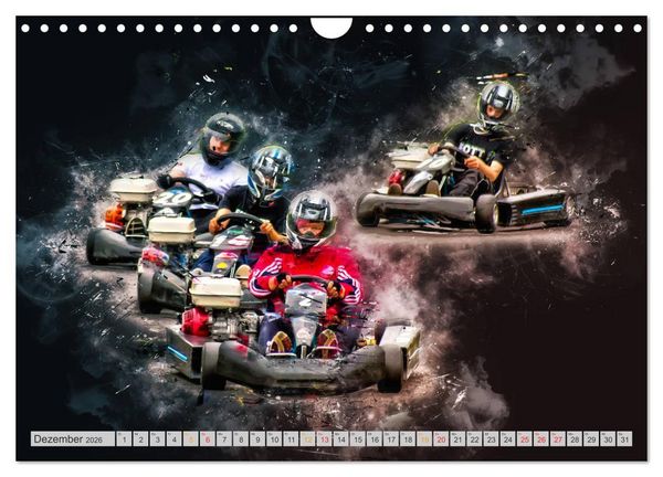 Produktbild: GoKart - extrem cool (Wandkalender 2026 DIN A4 quer), CALVENDO Monatskalender