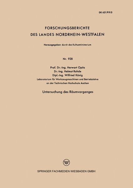 Produktbild: Untersuchung des R&auml;umvorganges
