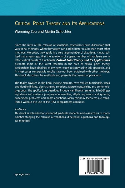 Produktbild: Critical Point Theory and Its Applications