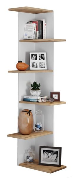 Produktbild: Holz Wandregal H&auml;ngeregal Eckregal Regal Balos XL