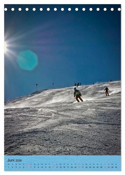 Produktbild: Endlich wieder Skifahren (Tischkalender 2026 DIN A5 hoch), CALVENDO Monatskalender