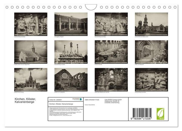 Produktbild: Kirchen, Kl&ouml;ster, Kalvarienberge (Wandkalender 2027 DIN A4 quer), CALVENDO Monatskalender