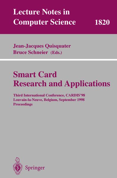 Produktbild: Smart Card. Research and Applications