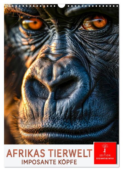 Produktbild: Afrikas Tierwelt - imposante K&ouml;pfe (Wandkalender 2026 DIN A3 hoch), CALVENDO Monatskalender