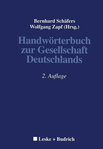 Produktbild: Handw&ouml;rterbuch zur Gesellschaft Deutschlands
