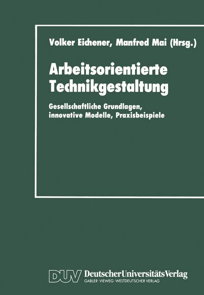 Produktbild: Arbeitsorientierte Technikgestaltung