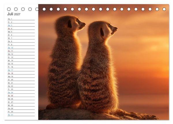 Produktbild: Die Welt der Erdm&auml;nnchen (Tischkalender 2027 DIN A5 quer), CALVENDO Monatskalender