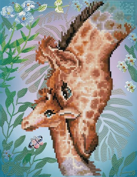 Produktbild: DIAMOND DOTZ - Diamond Painting Giraffe mit Baby