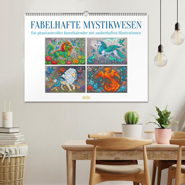 Produktbild: Fabelhafte Mystikwesen (Wandkalender 2026 DIN A2 quer), CALVENDO Monatskalender