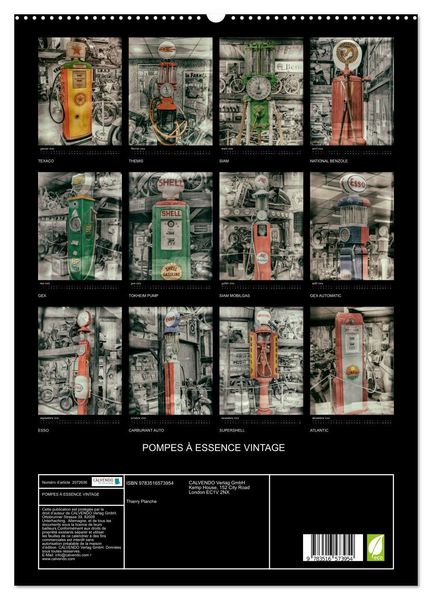 Produktbild: POMPES &Agrave; ESSENCE VINTAGE (Calendrier mural 2026 DIN A2 horizontal) calendrier de bureau