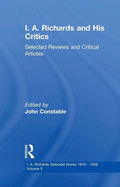 Produktbild: I A Richards & His Critics V10