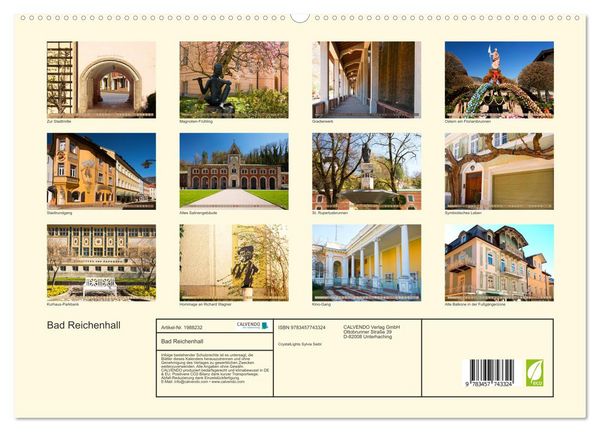 Produktbild: Bad Reichenhall (hochwertiger Premium Wandkalender 2026 DIN A2 quer), Kunstdruck in Hochglanz