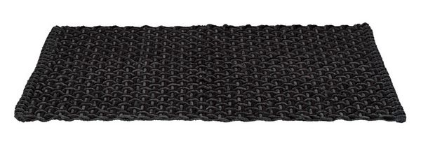 Produktbild: Badteppich Mod. Ecoli, schwarz-anthrazit, Polyester/Baumwolle, 50x80 cm, rutschfest beschichtet,