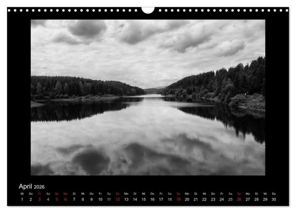 Produktbild: Harz-Bilder in monochrome (Wandkalender 2026 DIN A3 quer), CALVENDO Monatskalender