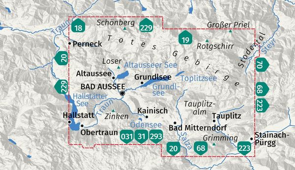 Produktbild: KOMPASS Wanderkarte 039 Ausseerland, Totes Gebirge 1:25.000