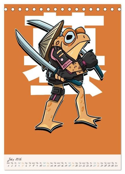 Produktbild: Dangerous Animal Samurai (Desk Calendar 2026 DIN A5 portrait), CALVENDO 12 Month DeskCalendar