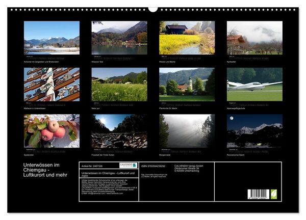 Produktbild: Unterw&ouml;ssen im Chiemgau - Luftkurort und mehr (Wandkalender 2027 DIN A2 quer), CALVENDO Monatskalender