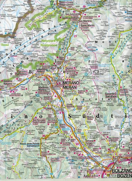 KOMPASS Autokarte Südtirol, Dolomiten/Alto Adige, Dolomiti 1:150.000