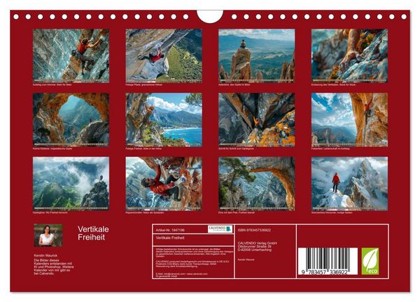 Produktbild: Vertikale Freiheit (Wandkalender 2026 DIN A4 quer), CALVENDO Monatskalender
