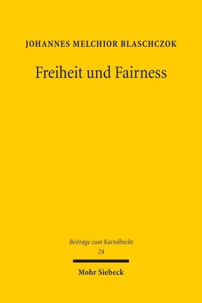Produktbild: Blaschczok, J: Freiheit und Fairness