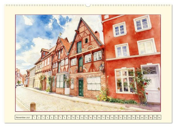 Produktbild: Die sch&ouml;nsten Altst&auml;dte in Niedersachsen (Wandkalender 2027 DIN A2 quer), CALVENDO Monatskalender