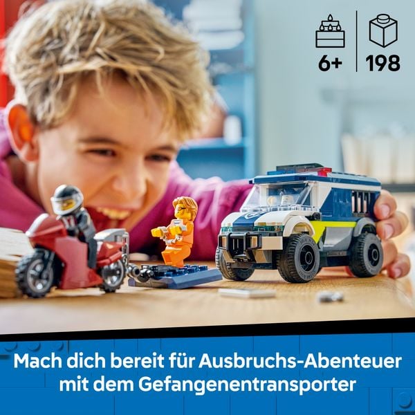 Produktbild: LEGO City 60479 Gefangenentransporter, Spielzeug Polizeiauto f&uuml;r Kinder