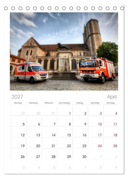 Produktbild: Tischplaner 2027 - Berufsfeuerwehr Braunschweig (A5 Tischkalender zum Aufstellen) CALVENDO