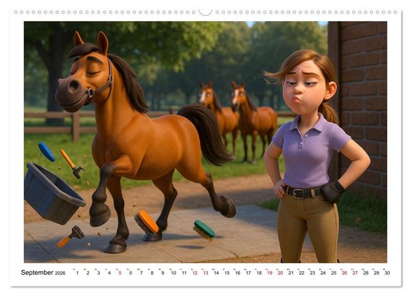 Produktbild: M&auml;dchen brauchen ein Hoppi (hochwertiger Premium Wandkalender 2026 DIN A2 quer), Kunstdruck in Hochglanz