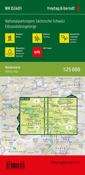 Produktbild: Freytag & berndt Wanderkarte WKD 2401 Nationalparkregion S&auml;chsische Schweiz, Elbsandsteingebirge 1:25.000