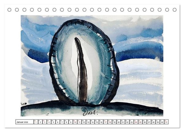 Produktbild: Arthur Dove - Abstrakte Impressionen (Tischkalender 2026 DIN A5 quer), CALVENDO Monatskalender