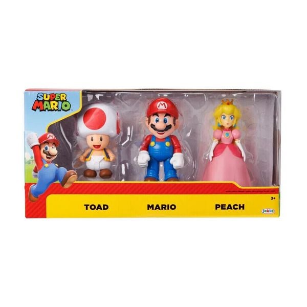 Nintendo Super Mario 3er Pack Mario & Friends, 10 cm