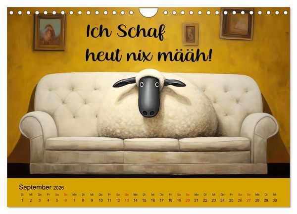 Produktbild: Schafspr&uuml;che (Wandkalender 2026 DIN A4 quer), CALVENDO Monatskalender