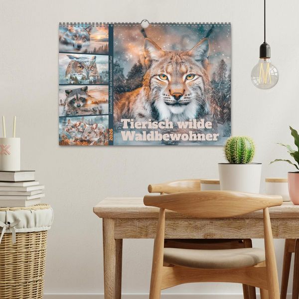 Produktbild: Tierisch wilde Waldbewohner (Wandkalender 2026 DIN A3 quer), CALVENDO Monatskalender