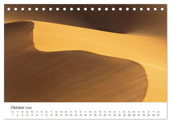 Produktbild: Die D&uuml;nen in der W&uuml;ste von Abu Dhabi (Tischkalender 2026 DIN A5 quer), CALVENDO Monatskalender