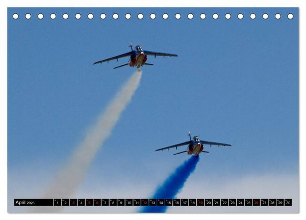 Produktbild: Augenblicke in der Luft: Patrouille de France (Tischkalender 2026 DIN A5 quer), CALVENDO Monatskalender