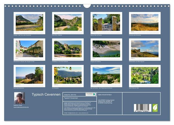 Produktbild: Typisch Cevennen (Wandkalender 2026 DIN A3 quer), CALVENDO Monatskalender