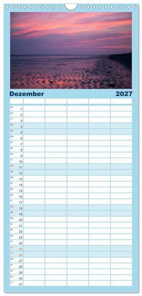 Produktbild: Familienplaner 2027 - F&ouml;hr 2027. Portr&auml;t einer Insel mit 5 Spalten (Wandkalender, 21 x 45 cm) CALVENDO