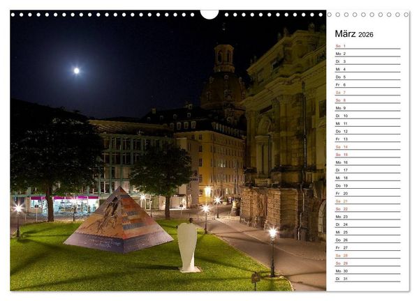 Produktbild: Eine Nacht in Dresden (Wandkalender 2026 DIN A3 quer), CALVENDO Monatskalender