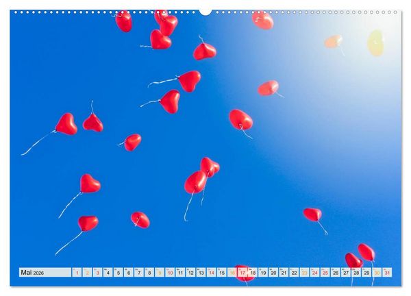 Produktbild: Mein sch&ouml;ner bunter Luftballon (Wandkalender 2026 DIN A2 quer), CALVENDO Monatskalender