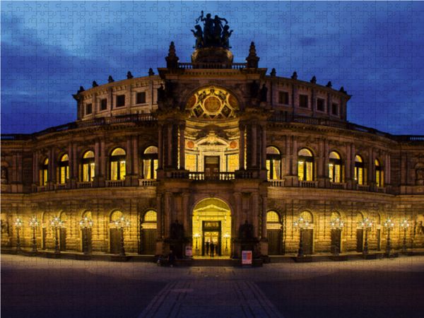 Produktbild: CALVENDO Puzzle Dresden Semperoper | 1000 Teile Lege-Gr&ouml;&szlig;e 64x48cm Foto-Puzzle f&uuml;r gl&uuml;ckliche Stunden