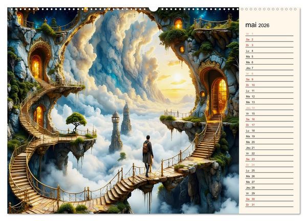 Produktbild: Sentiers magiques (Calendrier mural 2026 DIN A2 vertical) calendrier de bureau