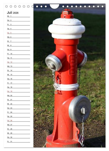 Produktbild: Nostalgie Hydranten (Wandkalender 2026 DIN A4 hoch), CALVENDO Monatskalender