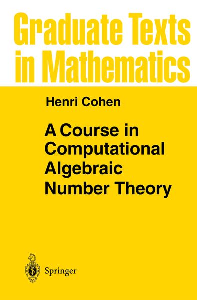 Produktbild: A Course in Computational Algebraic Number Theory