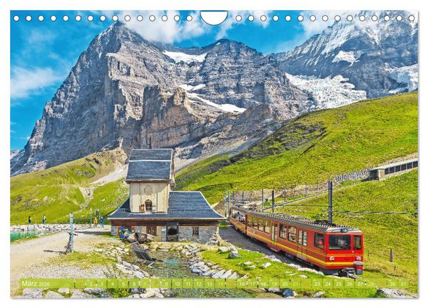 Produktbild: Im Zug durch Schweizer Berge (Wandkalender 2026 DIN A4 quer), CALVENDO Monatskalender