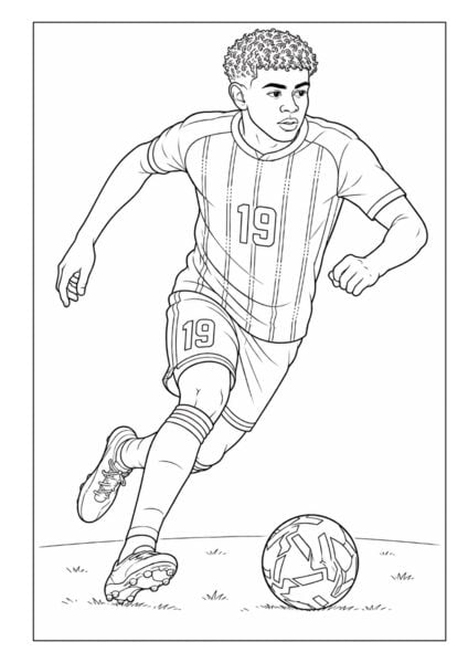 Produktbild: WM 2026 Fu&szlig;ball Malbuch f&uuml;r Kinder ab 6 Jahren mit 70 authentischen Spielerzeichnungen