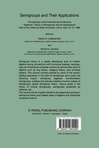 Produktbild: Semigroups and Their Applications