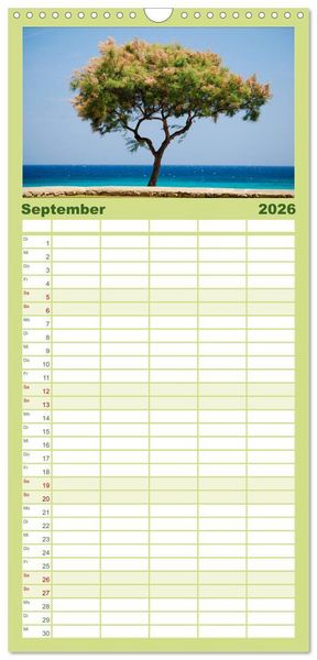 Produktbild: Familienplaner 2026 - MALLORCA zum VERLIEBEN mit 5 Spalten (Wandkalender, 21 x 45 cm) CALVENDO