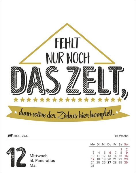 Produktbild: Lange Rede kurzer Gin Tagesabrei&szlig;kalender 2027 - Der Spr&uuml;che-Kalender