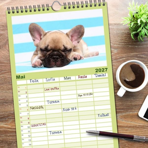 Produktbild: Familienplaner 2027 - Der Bully - Kalender Familienplaner hoch mit 5 Spalten (Wandkalender, 21 x 45 cm) CALVENDO